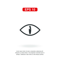 web icon eye sign isolated on white background. Simple vector illustration.