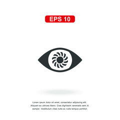 web icon eye sign isolated on white background. Simple vector illustration.