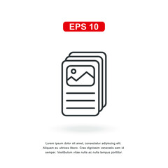 web icon Flyer sign isolated on white background. Simple vector illustration.