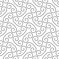 abstract black swirls on white. perfect design for interior decoration, textile print