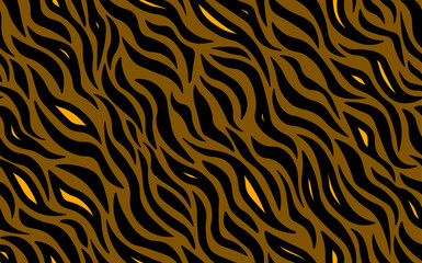 Abstract modern zebra seamless pattern. Animals trendy background. Beige and black decorative vector stock illustration for print, card, postcard, fabric, textile. Modern ornament of stylized skin