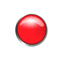 Red push button. vector illustration