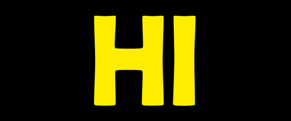 Hi Speech Message. Banner, speech bubble, poster and sticker concept with text Hi.