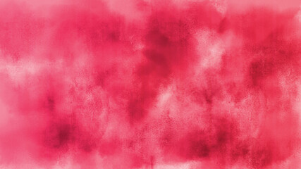 赤色の淡い手描き水彩イラスト