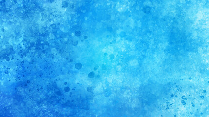 清涼感のある青の水彩背景、スプラッシュ