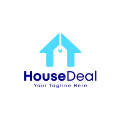 House Deal sale home Logo Vector