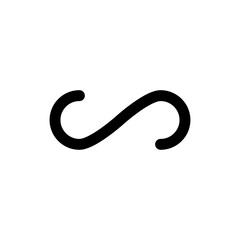 Infinity icon vector. Infinity sign in logo symbol. Trendy flat design style.