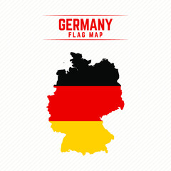 Flag Map of Germany. Germany Flag Map