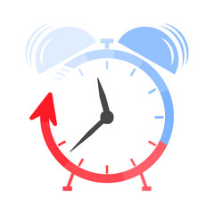 Time running out symbol, web icon, vector