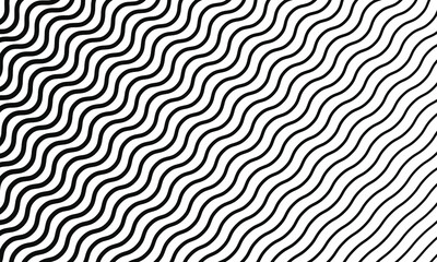 Diagonal Wavy Lines Seamless Pattern