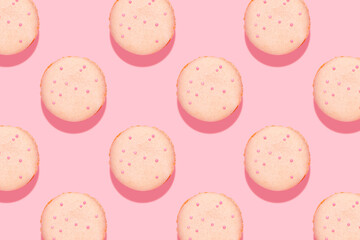 Creative food health diet concept photo of macaroons background.