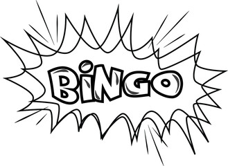 Bingo coloring page