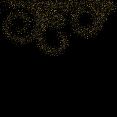 Gold Glitter Stars. Luxury Shiny Confetti.