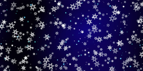 Falling Snowflakes seamless pattern flying snow