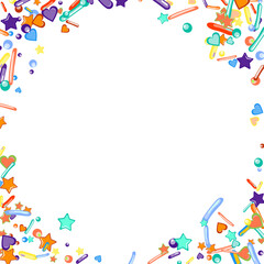 Sprinkles grainy. Cupcake donuts background.