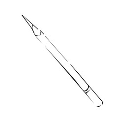 Pencil hand drawn skecth. Isolated on white background.