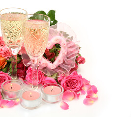 Champagne and roses