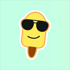 Cool smile yellow ice cream