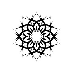 Mandala ornament in baroque style. Isolated. Vector