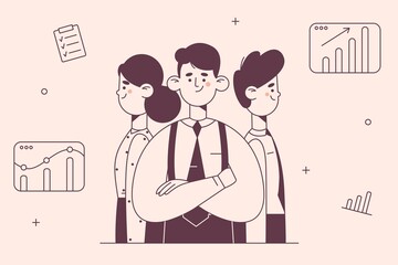 Teamwork, coworking, business development concept