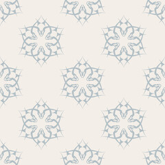 Beige seamless pattern with ornament. Vector