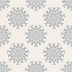 Beige seamless pattern with ornament. Good for covers, fabrics, postcards and printing. Vector illustration.