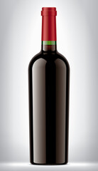 Glass Bottle on background. 