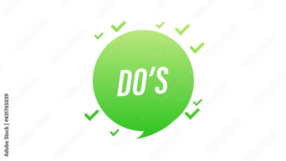 Aufkleber check marks ui button with dos and donts. flat simple style trend modern red and green checkmark log