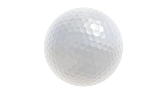 360-degree seamless looping realistic 3D animation of the rolling white golf ball rendered in UHD with alpha matte