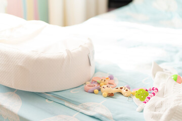 Child adoption and In Vitro Fertilization IVF . Empty cozy baby cot. Caring for newborn children