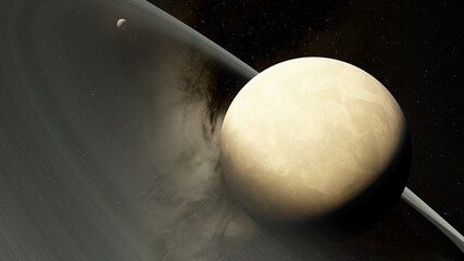 Fototapeta na wymiar realistic exoplanet, cosmic art background