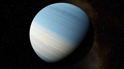 realistic exoplanet, cosmic art background