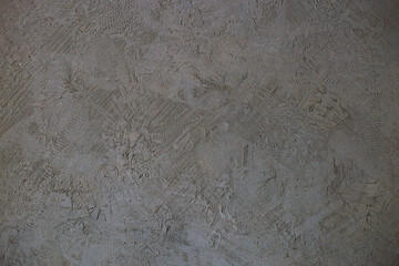 Footprints on the concrete floor. Construction.