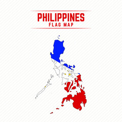 Flag Map of Philippines. Philippines Flag Map