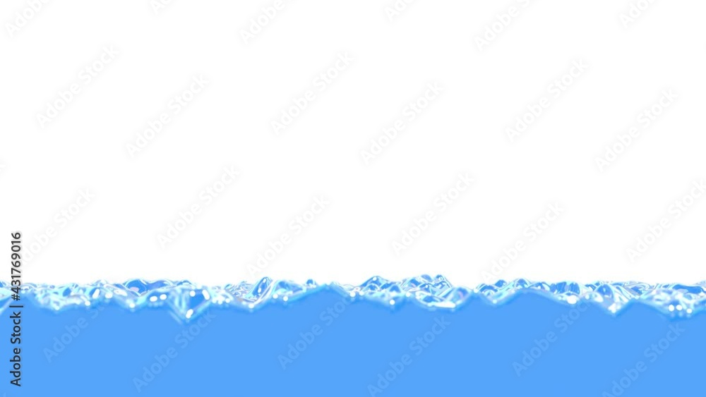 Aufkleber realistic slow motion 3d animation of the pouring water screen fill rendered in uhd with alpha matte