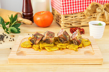 pork ribs with potatoes