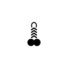 Penis flat icon. Simple style penis enlarger poster background symbol. Logo design element. T-shirt printing. Vector for sticker.