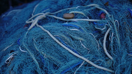 old fishing net as background