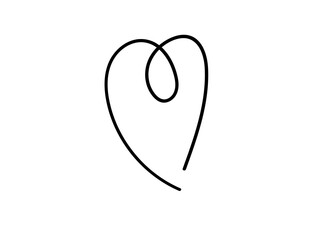 heart handdraw doodle. vector element