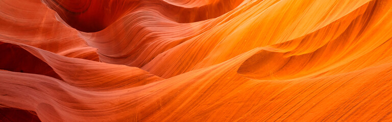 Antelope Canyon Arizona USA - abstract background of colorful sandstone wall. 