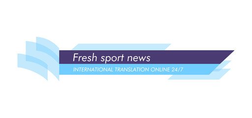 Breaking news. Lower third TV news bar  illustration. Streaming live news sign. Banner template for broadcasting television video