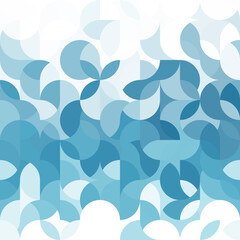 Abstract pattern of semicircular lines and shapes.