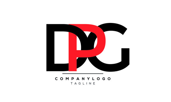 Abstract Letter Initial DPG Vector Logo Design Template