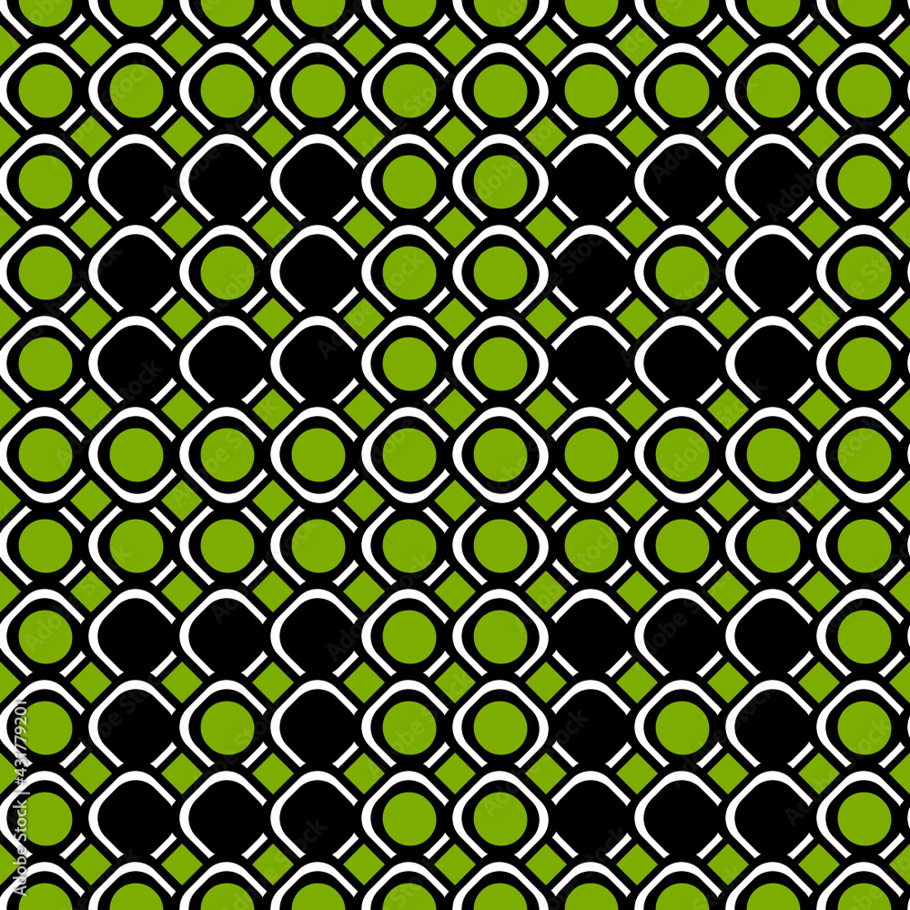 Poster seamless circle ornament. vector rounded tiles.