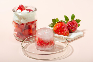 Strawberry Ice cube.