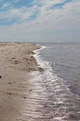 Sandy coast, perspective.