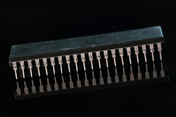 Samples of semiconductor microcircuits in the semiconductor electronics laboratory