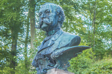 Fototapeta premium Bust of Christian Enzard Moritz von Holstein Lejre Roskilde Ledreborg Slot (castle) Region Sjælland (Region Zealand) Denmark