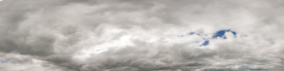 Panorama of cloudy day sky, natural background