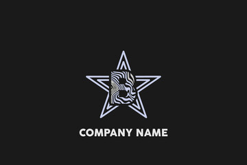 Creative retro letter B initial logo design vector template illustration isolated Star